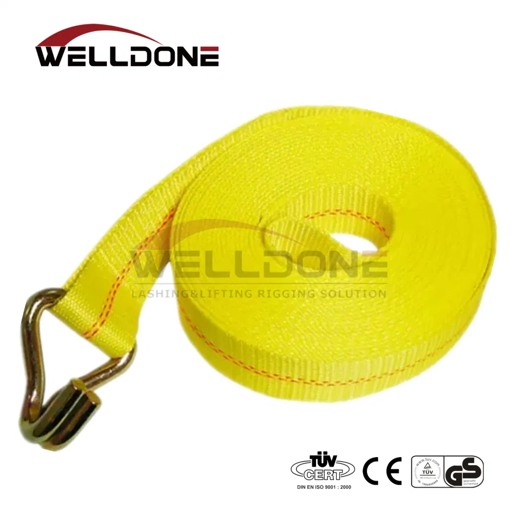 4&quot; X 27&prime; Logistic Winch Strap with Sewn Eye Factory Price
