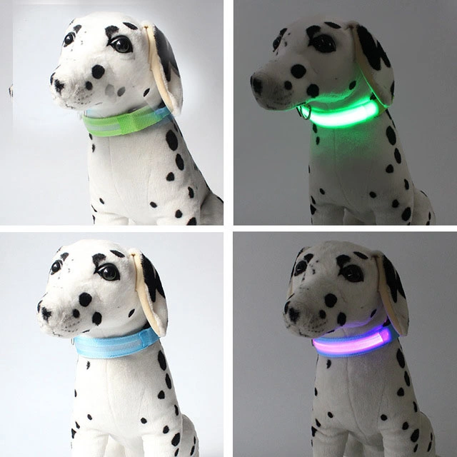 Pet LED Dog Collar Light up Dog Collar USB Charging LED Nylon Dog Collar Pet Products