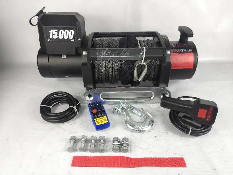 12000lb IP68waterproof Synthetic Rope Winch for Jeep Truck SUV Electric Truck Winch