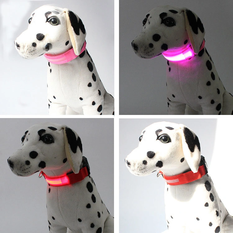 Pet LED Dog Collar Light up Dog Collar USB Charging LED Nylon Dog Collar Pet Products
