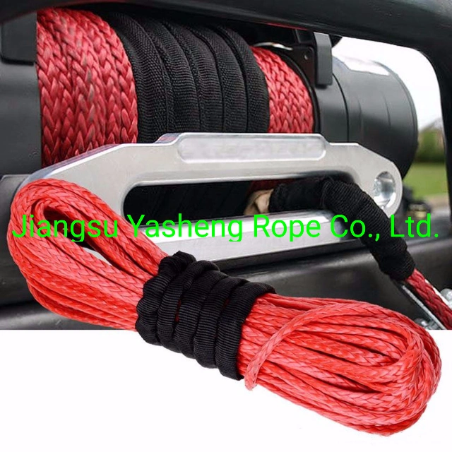 12-Strand Synthetic UHMWPE Towing Winch Rope Recovery Strap