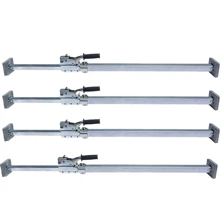 Black Painted Standard Winch Bar Adjustable Logistic Heavy Duty Ratcheting Jack Cargo Bars with Plastic Foot Pads