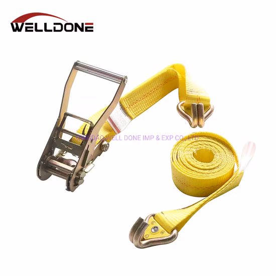 2inch 50mm 11000lbs American Standard Logistic Ratchet Tie Down Cargo Lashing Strap Wstda